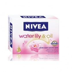 Gely a mýdla Nivea krémové tuhé mýdlo Water Lily&Oil