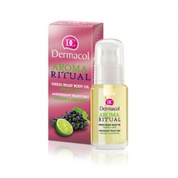 Dermacol Aroma Ritual antistresový tělový olej hrozny s limetkou - větší obrázek