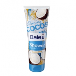 Gely a mýdla Balea Shining Cocos sprchový gel se třpytkami
