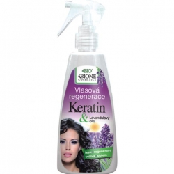 Bezoplachová péče Bione Cosmetics vlasová regenerace Keratin & levandulový olej