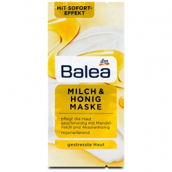 Masky Balea regenerační pleťová maska s mlékem a medem
