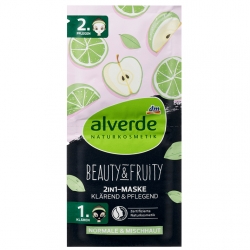 Masky Alverde Beauty & Fruity pleťová maska 2v1