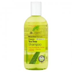 šampony Dr. Organic čistící šampon tea tree