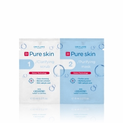 Oriflame Pure Skin abrazivní gel a čisticí maska 2v1 - větší obrázek