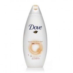 Gely a mýdla Dove Silk Glow vyživující sprchový gel