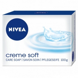 Gely a mýdla Nivea krémové tuhé mýdlo Creme Soft