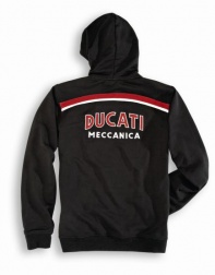 Tmav� modr� mikina s n�pisy Ducati Meccanica