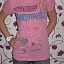 Sv�tle r��ov� triko s potiskem New Yorker Fishbone