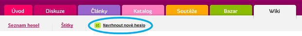Odkaz pro návrh nového hesla Wiki