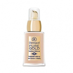 Tekutý makeup Dermacol Pure Gold rozjasňující make-up s aktivním zlatem