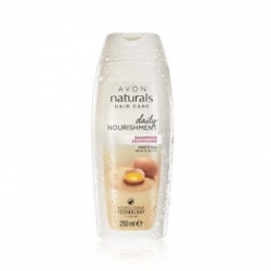 šampony Avon Naturals vyživující šampon s výtažky ze žloutků a kvasnic