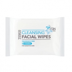 Odlíčení Tesco Cleansing Facial Wipes for Sensitive Skin