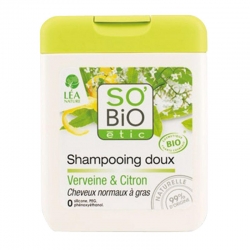 šampony SO'BiO jemný šampon verbena & citron