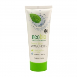 čištění pleti Neobio čisticí pleťový gel s mátou a mořskou solí