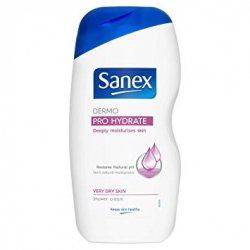 Gely a mýdla Sanex Dermo Pro Hydrate Shower Cream hydratující sprchový krém na velmi suchou pokožku