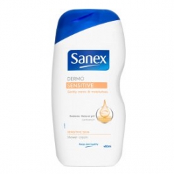 Gely a mýdla Sanex Dermo Sensitive Shower Cream sprchový krém
