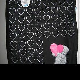 Velká kabelka Me to you s třpytivými srdíčky