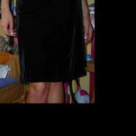 Semišová sukně černá