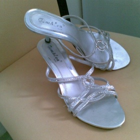 Stříbrné pantoflíčky vel 36