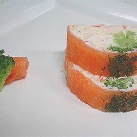 Terina s uzeným lososem