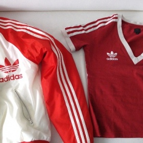 Červené tričko adidas-XS