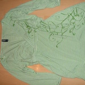 Zelené proužkaté tričko s 3/4 rukávem zn.Takko - foto č. 1