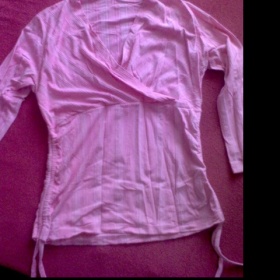Růžové tričko s 3/4 rukávem - foto č. 1