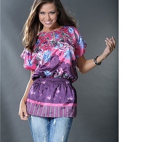 Barevná leská tunika