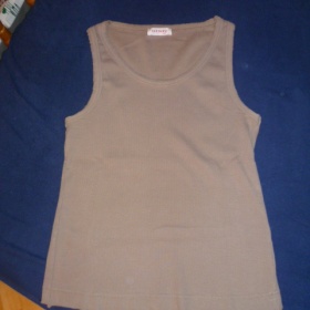 Hnědý nátělník bez rukávů zn. Orsay