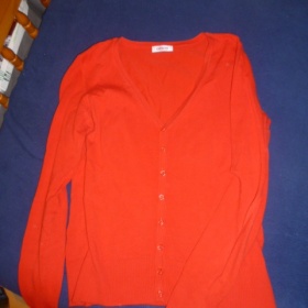 Červený svetr na propínání zn. Orsay - foto č. 1