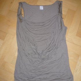 Béžový top bez rukávů s ozdobnými řetízky zn. Camaieu