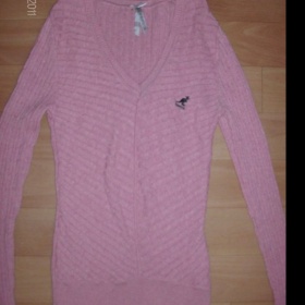 Kangol - růžový svetřík delší s logem