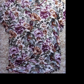 H&M delší květované oversized triko