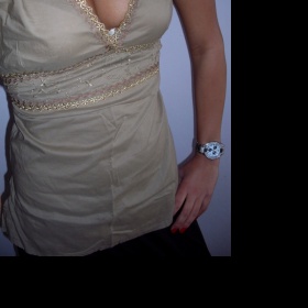 Béžový top s krajkou Refree