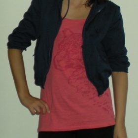 3/4 tm. modrá jarní bunda