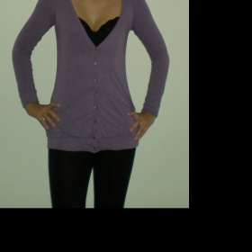 Fialkové propínací triko Reserved