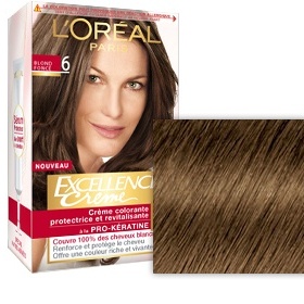 Barva na vlasy Loreal Excellence Pro-Keratin odstín 6 Blond Tmavá