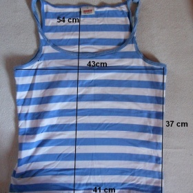 Modro-bílé proužkované tričko, zn. Colours of the world