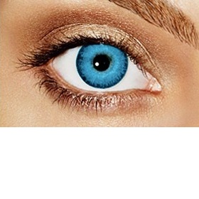 Výrazné světlé modré kontaktní čočky