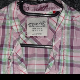 Kockovaná košela ružovaj farby značka Esprit