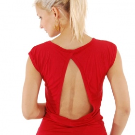 Červené tričko Dada s otevřenými zády