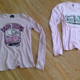2krát růžové tričko VON Dutch - foto č. 1
