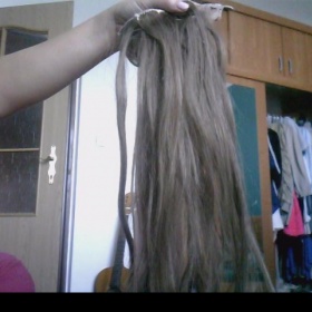 Clip in světle hnědý pravé lidské vlasy