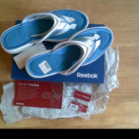 Žabky Reebok EasyTone Flip II bílá/modrá - foto č. 1