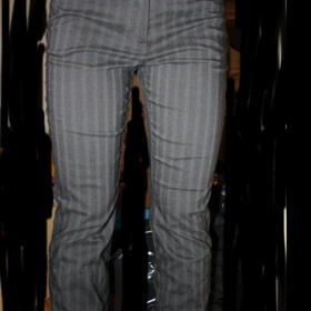 Černo-šedé elastické kalhoty Yessica