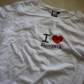 Bílé tričko s nápisem I love Slovenia, Roly