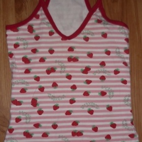 Tílko s jahodami růžové