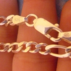 Řetízek z bílého zlata pánský