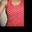Červený top s bílými puntíky a zajímavě řešenými zády, zn. b.curved - foto č. 2