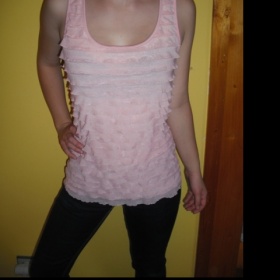 Růžové volánkové tílko Fishbone